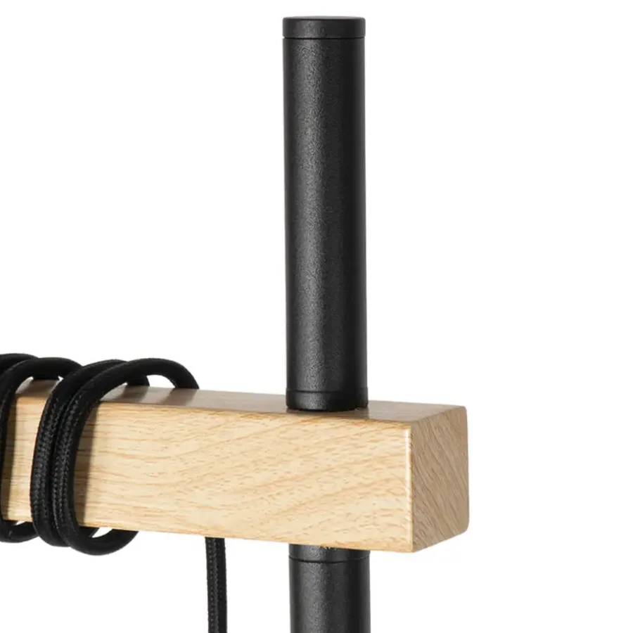 Staande Lampen-QAZQA vloerlampen chon zwart e27