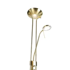 Staande Lampen-QAZQA vloerlampen diva goudkleurig geïntegreerde led