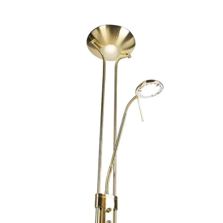 Staande Lampen-QAZQA vloerlampen diva goudkleurig geïntegreerde led