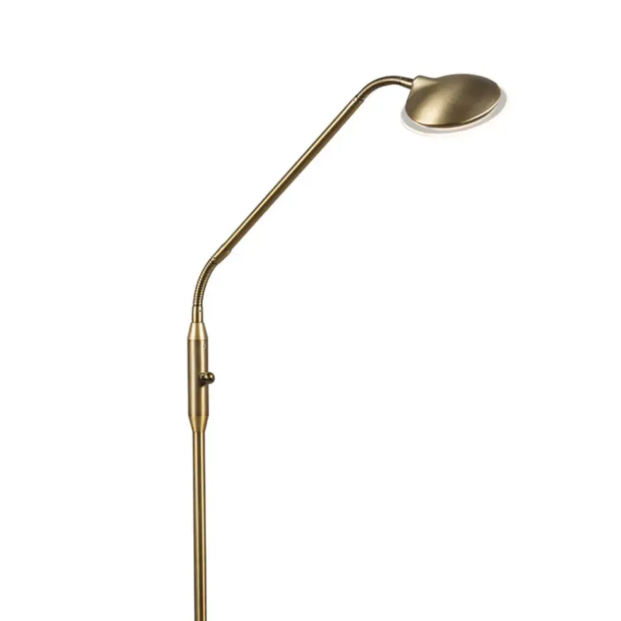 Staande Lampen-QAZQA vloerlampen eva bruin geïntegreerde led