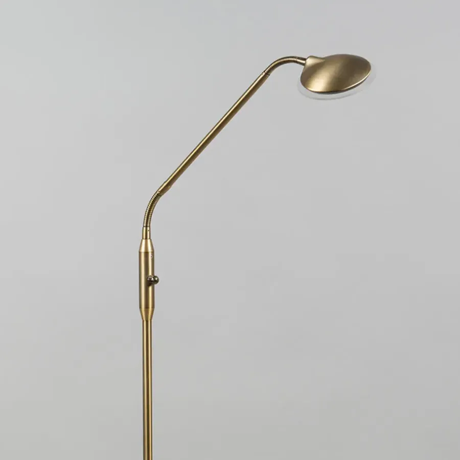 Staande Lampen-QAZQA vloerlampen eva bruin geïntegreerde led
