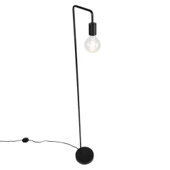 Staande Lampen-QAZQA vloerlampen facil zwart e27