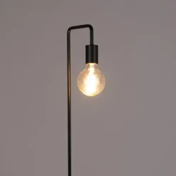 Staande Lampen-QAZQA vloerlampen facil zwart e27