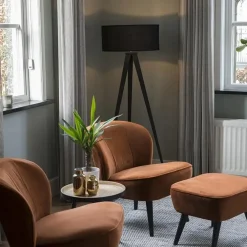 QAZQA vloerlampen ilse zwart e27
