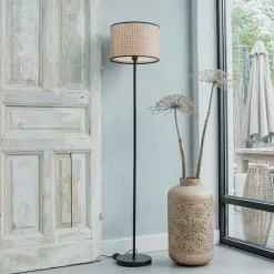 Staande Lampen-QAZQA vloerlampen kata crème e27