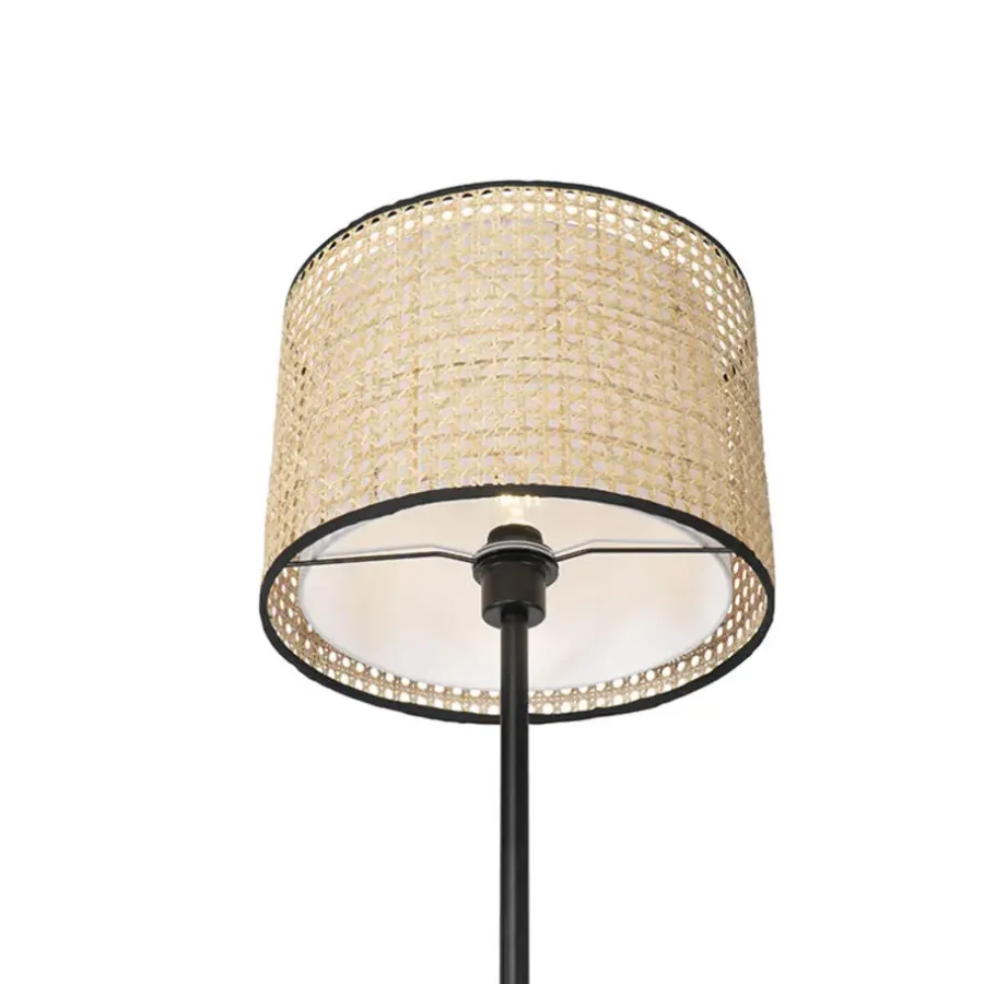 Staande Lampen-QAZQA vloerlampen kata crème e27