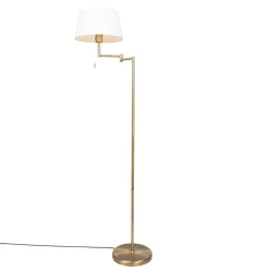 Staande Lampen-QAZQA vloerlampen ladas bruin e27