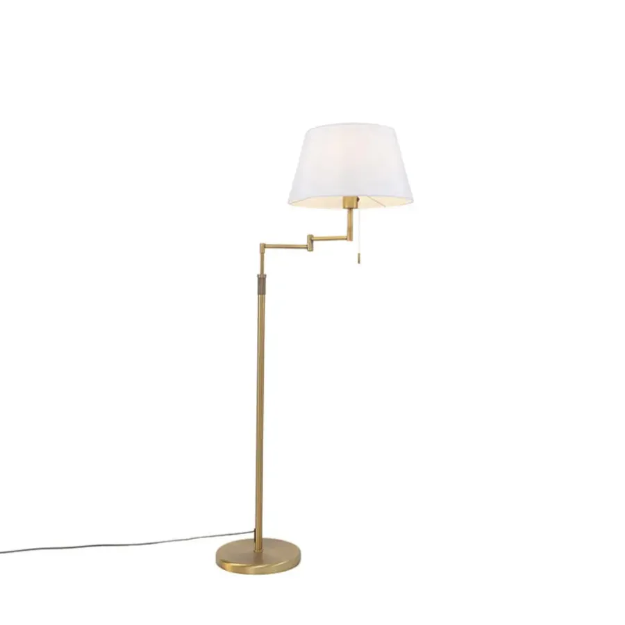Staande Lampen-QAZQA vloerlampen ladas bruin e27