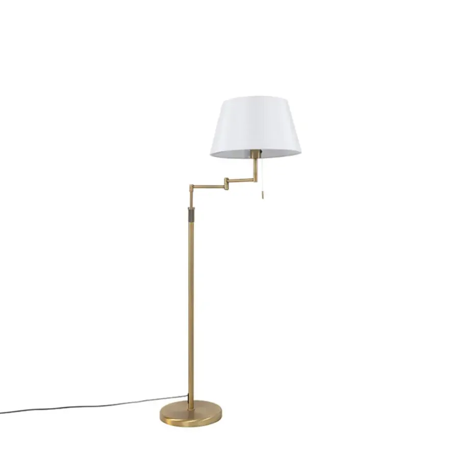 Staande Lampen-QAZQA vloerlampen ladas bruin e27