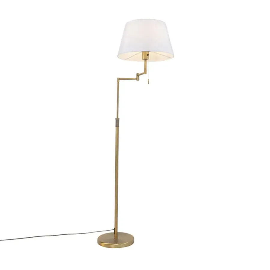 Staande Lampen-QAZQA vloerlampen ladas bruin e27