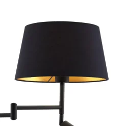 Staande Lampen-QAZQA vloerlampen ladas zwart e27