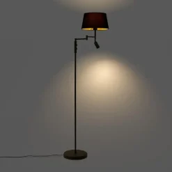 Staande Lampen-QAZQA vloerlampen ladas zwart e27