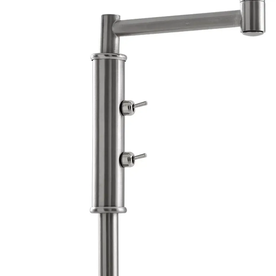 QAZQA vloerlampen ladas zilverkleurig e27