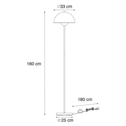 Staande Lampen-QAZQA vloerlampen magnax zwart e27