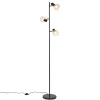 Staande Lampen-QAZQA vloerlampen mesh bruin e14