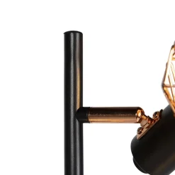 Staande Lampen-QAZQA vloerlampen mesh bruin e14