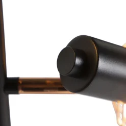 Staande Lampen-QAZQA vloerlampen mesh bruin e14