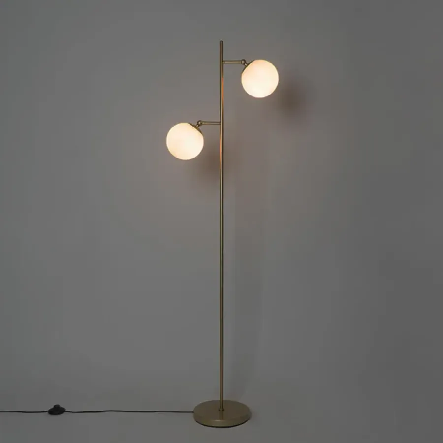 Staande Lampen-QAZQA vloerlampen pallon wit e14