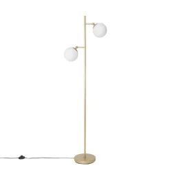 Staande Lampen-QAZQA vloerlampen pallon wit e14