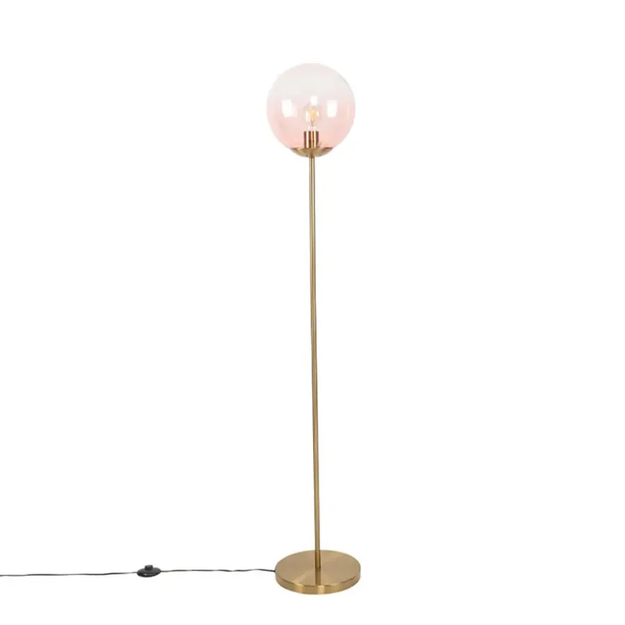 QAZQA vloerlampen pallon roze e27