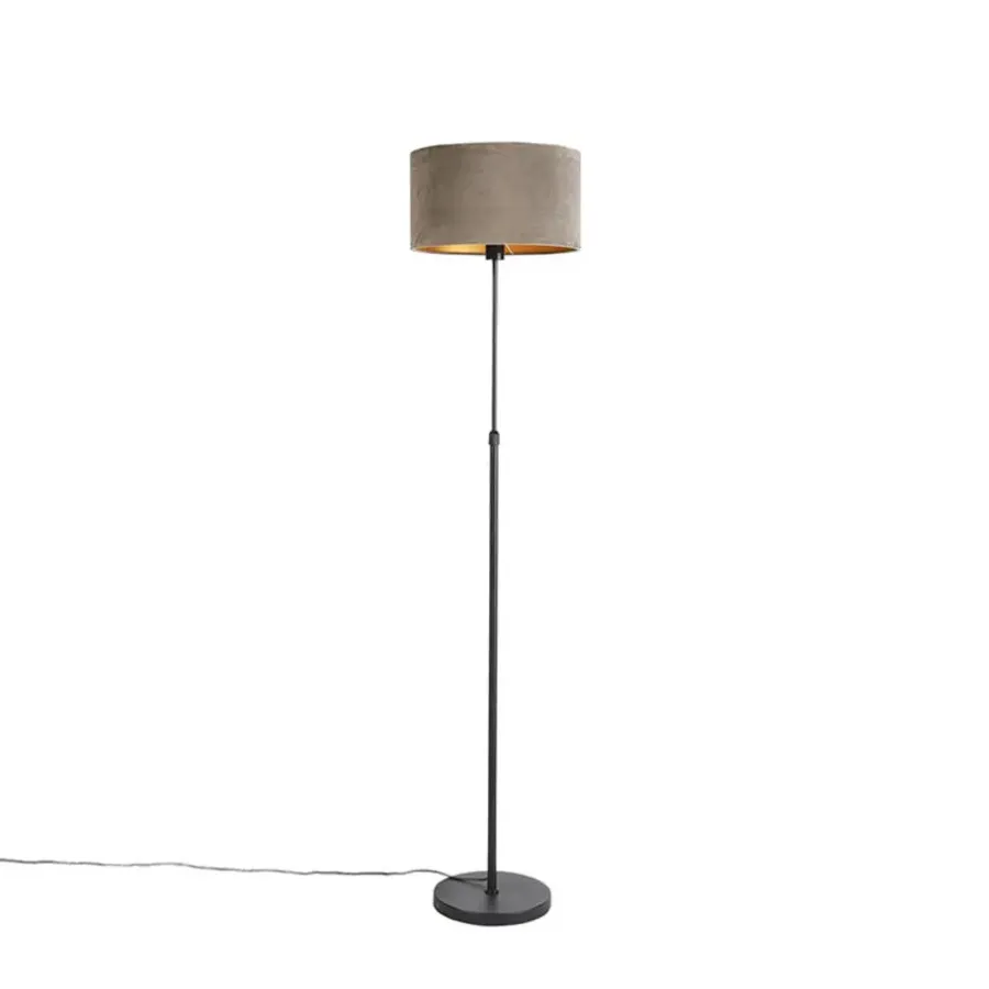 QAZQA vloerlampen parte fl taupe e27