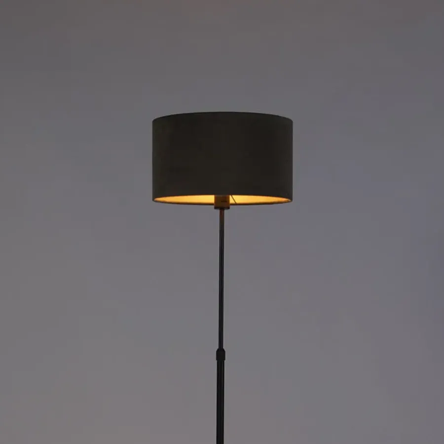 QAZQA vloerlampen parte fl taupe e27