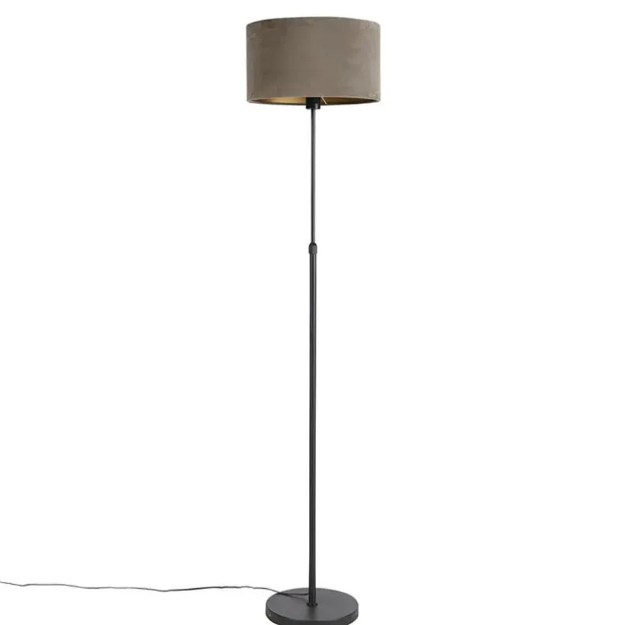 QAZQA vloerlampen parte fl taupe e27