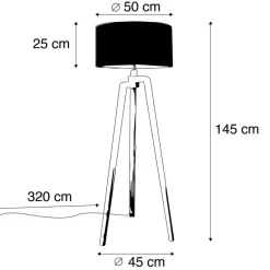QAZQA vloerlampen puros taupe e27