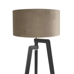 QAZQA vloerlampen puros taupe e27