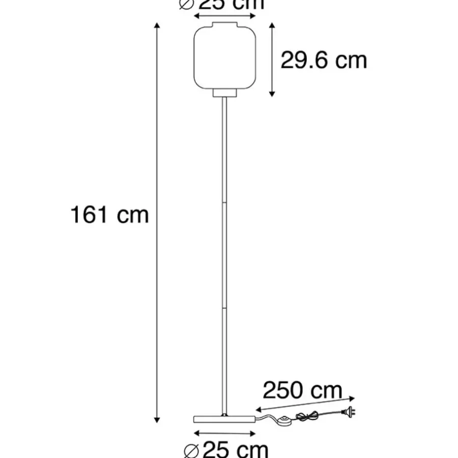 Staande Lampen-QAZQA vloerlampen qara beige e27
