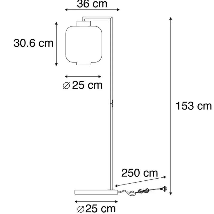Staande Lampen-QAZQA vloerlampen qara beige e27