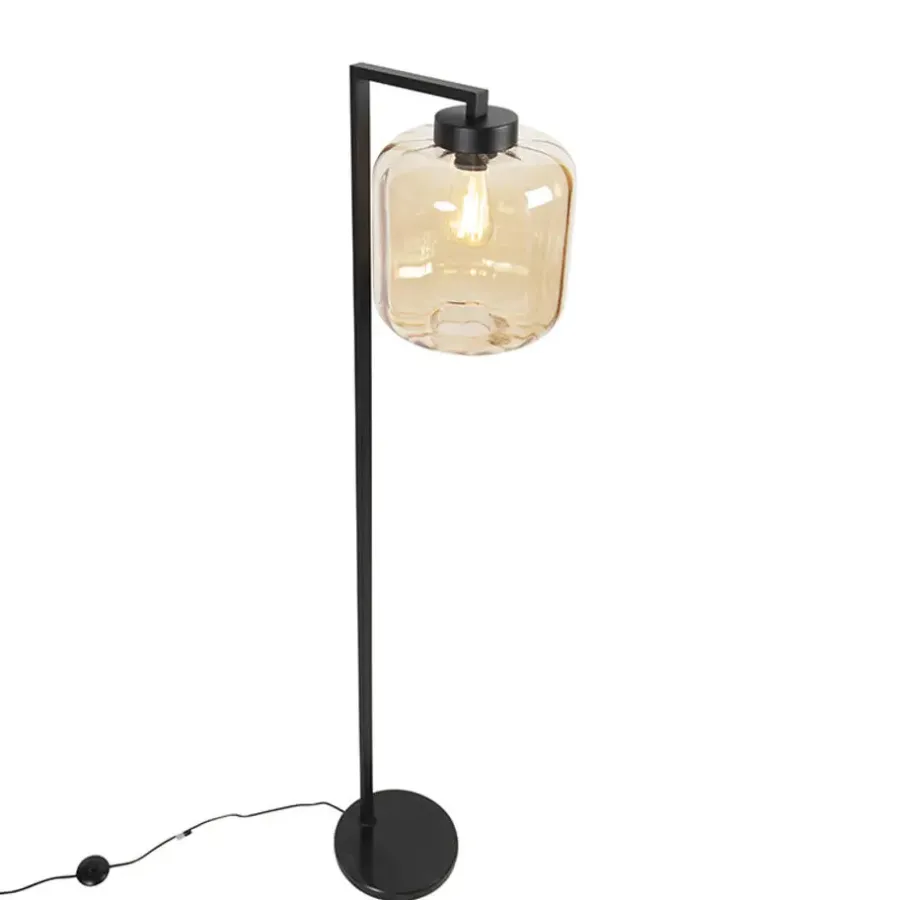 Staande Lampen-QAZQA vloerlampen qara beige e27