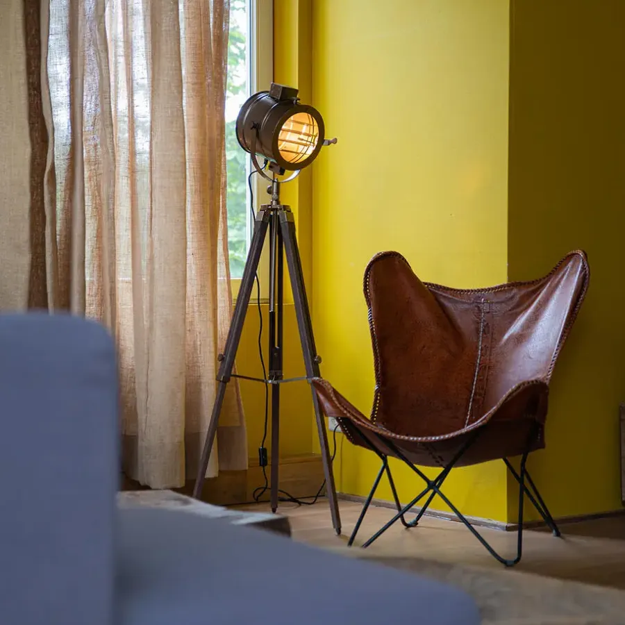 QAZQA vloerlampen radient bruin e27