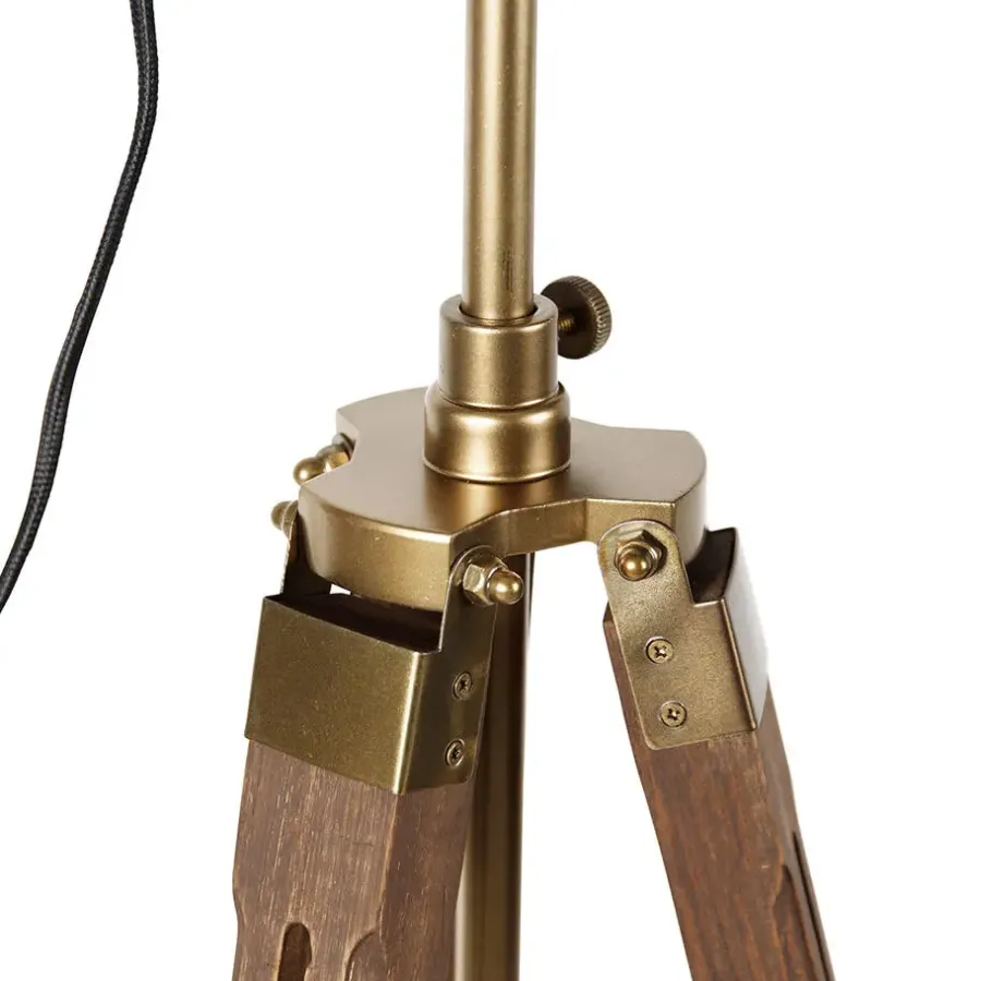 QAZQA vloerlampen radient bruin e27