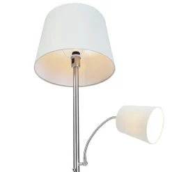 Staande Lampen-QAZQA vloerlampen retro grijs e27