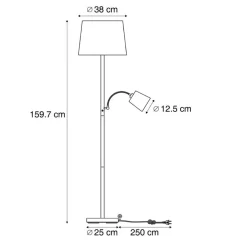 QAZQA vloerlampen retro wit e27