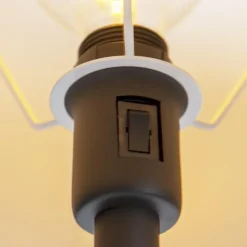 QAZQA vloerlampen retro wit e27