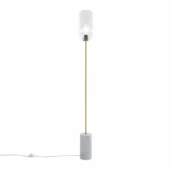 QAZQA vloerlampen rid goudkleurig e27