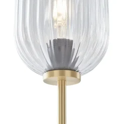 QAZQA vloerlampen rid goudkleurig e27