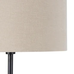QAZQA vloerlampen simplo stof zwart e27