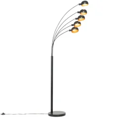 Staande Lampen-QAZQA vloerlampen sixties goudkleurig e14