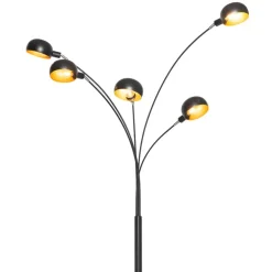 Staande Lampen-QAZQA vloerlampen sixties goudkleurig e14