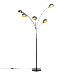 Staande Lampen-QAZQA vloerlampen sixties goudkleurig e14