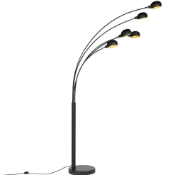 Staande Lampen-QAZQA vloerlampen sixties zwart e14