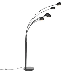 Staande Lampen-QAZQA vloerlampen sixties zwart e14