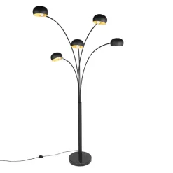 Staande Lampen-QAZQA vloerlampen sixties zwart e14