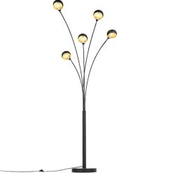 Staande Lampen-QAZQA vloerlampen sixties zwart e14