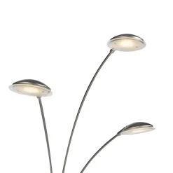 Booglampen-QAZQA vloerlampen sixties zilverkleurig geïntegreerde led