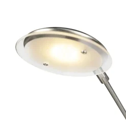 Booglampen-QAZQA vloerlampen sixties zilverkleurig geïntegreerde led