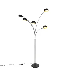 QAZQA vloerlampen sixties fl zwart e14